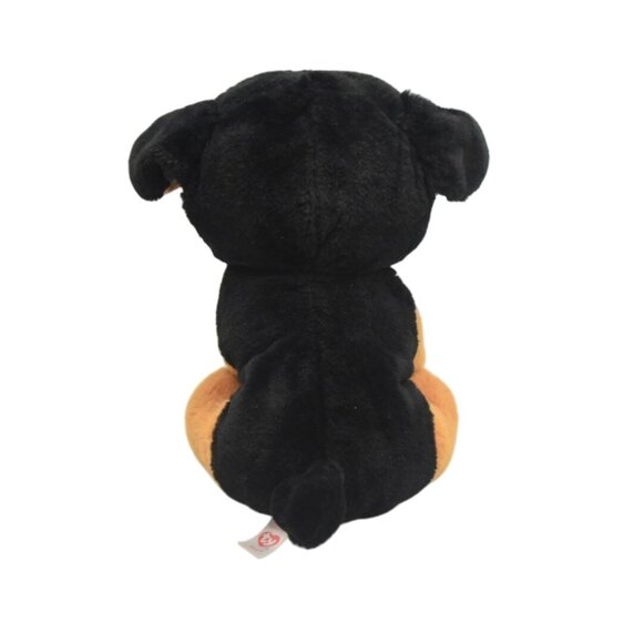 Ty Beanie Babies Roscoe Plush Dog Black Brown Stuffed Animal Toy - Picture 3 of 5